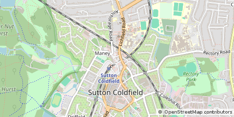 Map of Sutton Coldfield, West Midlands