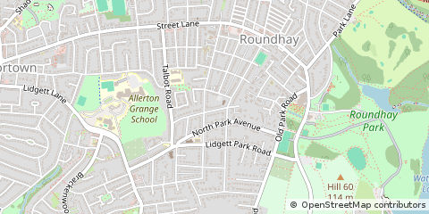 Map of West Yorkshire