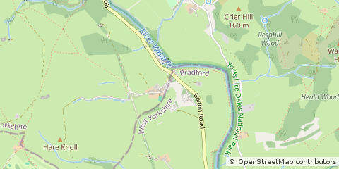 Map of Ilkley, West Yorkshire