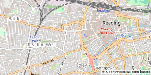 Map of Reading, Berkshire