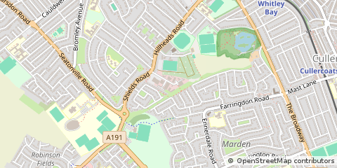 Map of Whitley BAY, Tyne & Wear