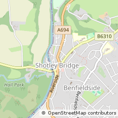 Map of Consett, Co Durham