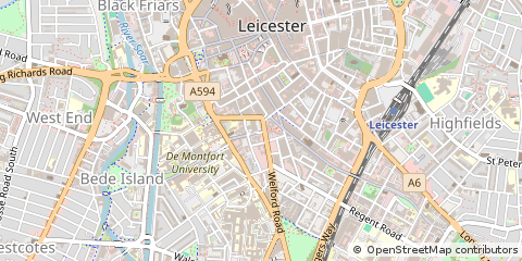 Map of Leicester
