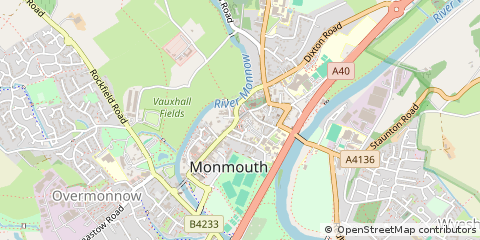 Map of Monmouth, Gwent