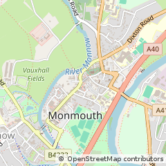 Map of Monmouth, Gwent