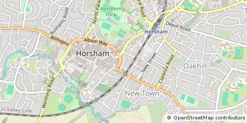Map of Horsham,, West Sussex