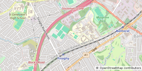 Map of Belfast, Antrim