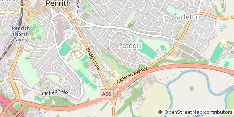 Map of Penrith, Cumbria
