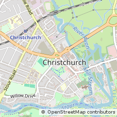 Map of Christchurch, Dorset
