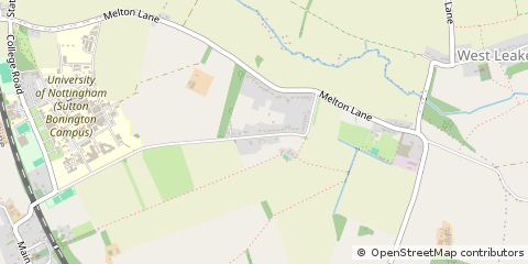 Map of Loughborough, Nottinghamshire