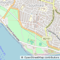 Map of Southsea, Hampshire