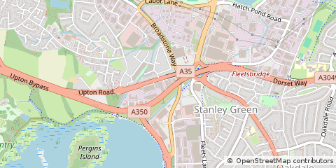 Map of Poole, Dorset