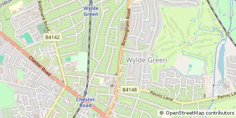 Map of Sutton Coldfield, West Midlands