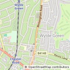 Map of Sutton Coldfield, West Midlands