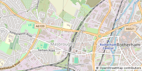 Map of Rotherham