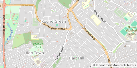 Map of Luton, Bedfordshire