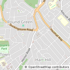 Map of Luton, Bedfordshire