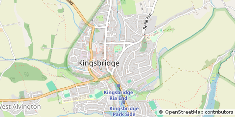 Map of Kingsbridge, Devon