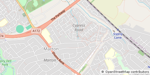 Map of Middlesbrough, Cleveland