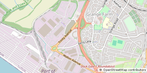 Map of Felixstowe, Suffolk