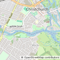 Map of Christchurch, Dorset