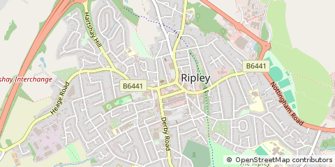 Map of Ripley, Derbyshire