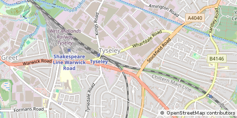 Map of Birmingham, West Midlands