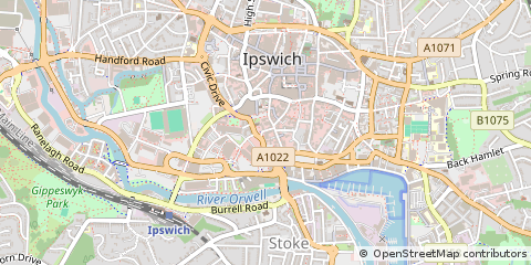 Map of Ipswich, Suffolk