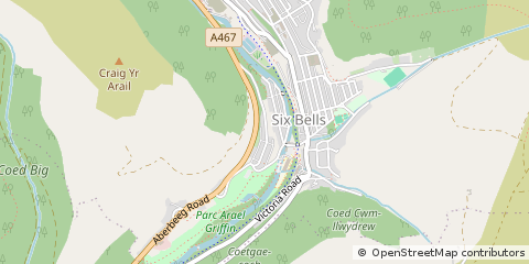 Map of Abertillery