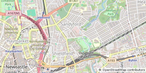 Map of Newcastle Upon Tyne