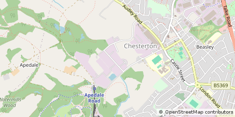 Map of Newcastle Under Lyme, Staffs