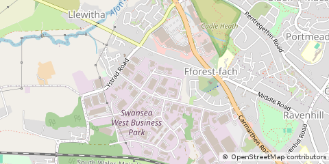 Map of Industrial Estate Fforestfach, Swansea West Glamorgan
