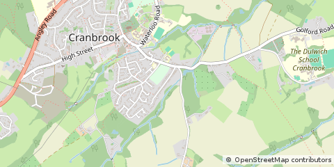Map of Cranbrook, Kent