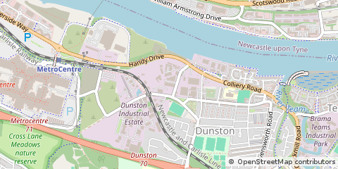 Map of Gateshead, Tyne and Wear