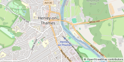 Map of Henley on Thames, Oxfordshire