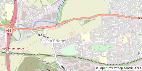 Map of Bury, Lancashire