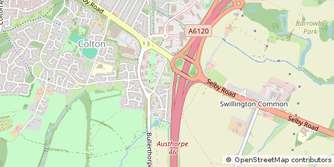 Map of Leeds, West Yorkshire