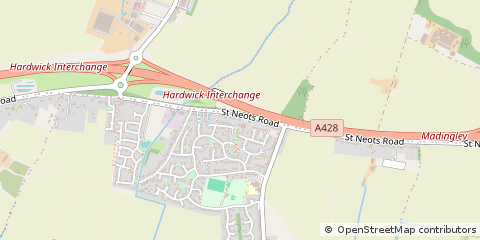 Map of Hardwick, Cambridge