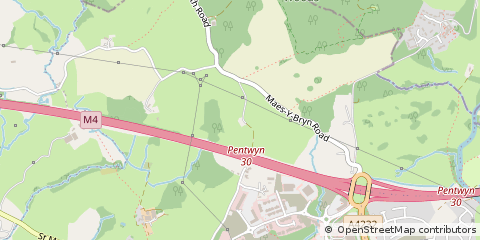 Map of Cardiff, South Glamorgan
