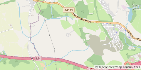 Map of Cardiff, Warwickshire