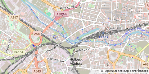 Map of Leeds, West Yorkshire