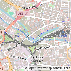 Map of Leeds, West Yorkshire
