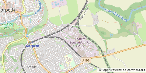 Map of Morpeth