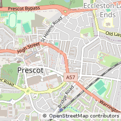 Map of Prescot, Merseyside