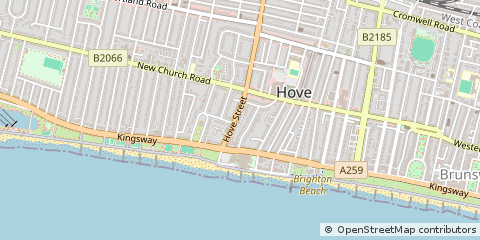 Map of Hove, East Sussex