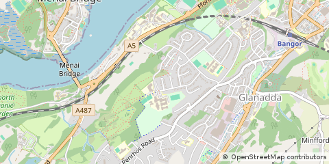 Map of Bangor, Gwynedd