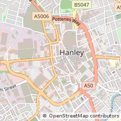 Map of Stoke on Trent, Staffordshire