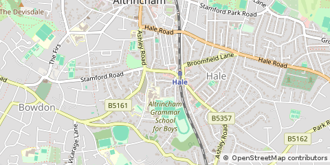 Map of Altrincham, Cheshire