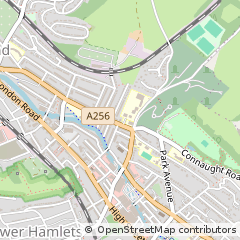 Map of Dover, Kent
