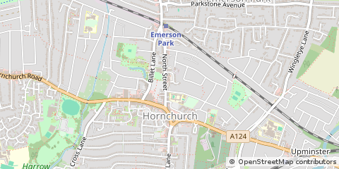 Map of Hornchurch, Essex